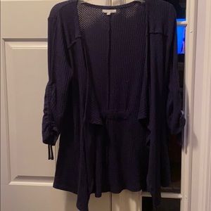 Sweater/cardigan  waffle too